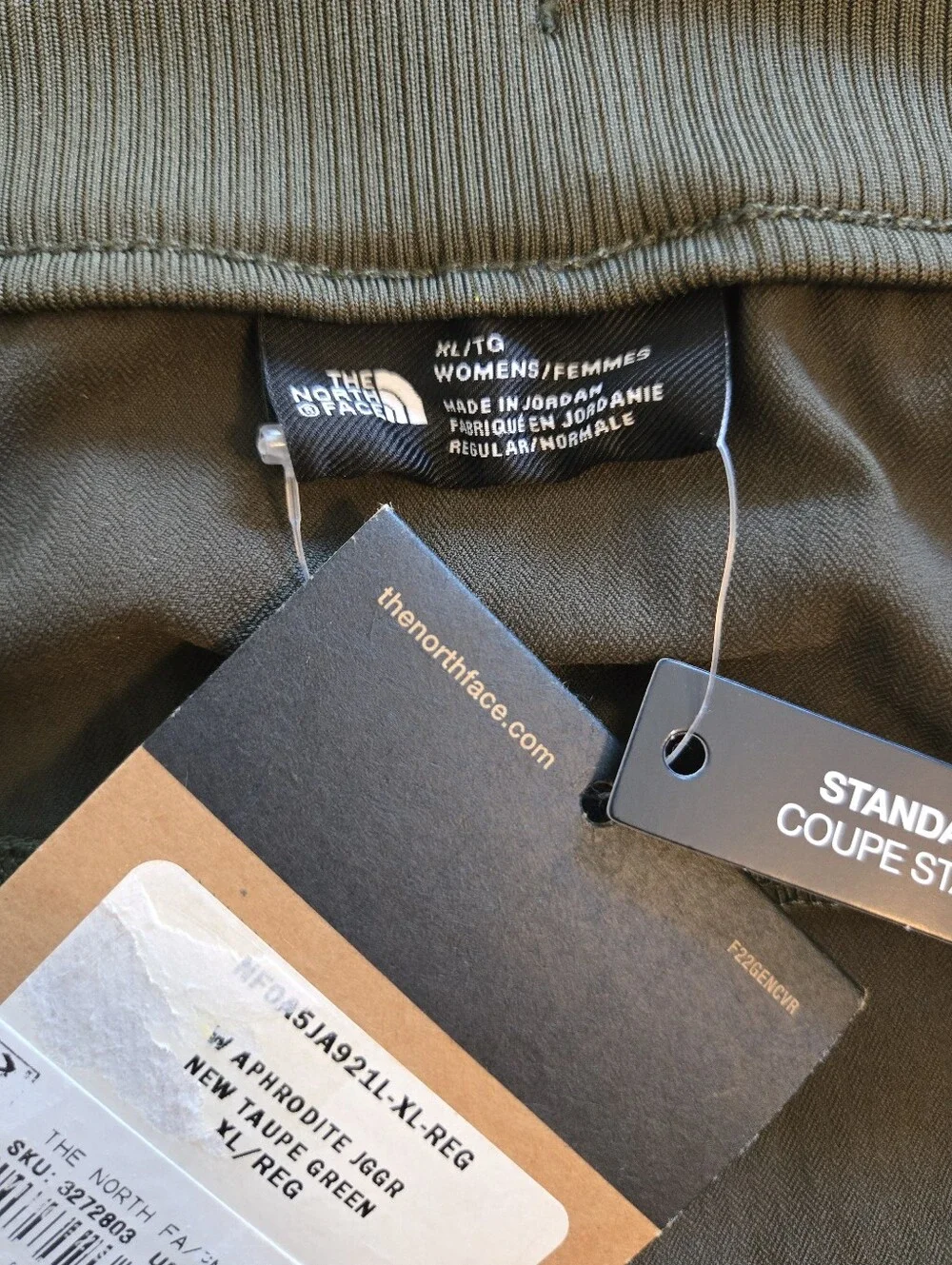 The North Face Aphrodite Joggers, Taupe Green, Size XL